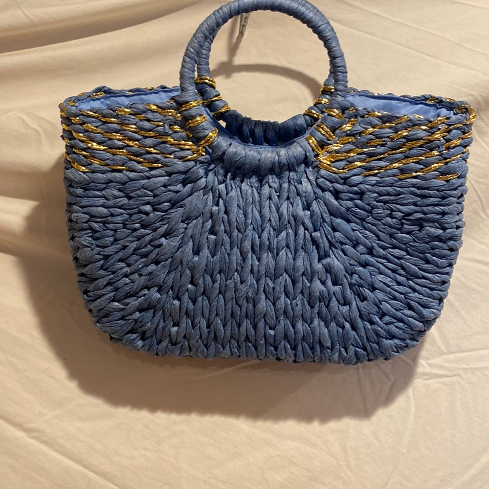 NWOT Handwoven Womens straw summer bag
